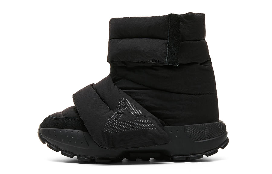 PEAK Taichi High Top Slip on Shoes Cushioning Rebound Height Increasing Slip Resistant Casual Shoes Women's All Black