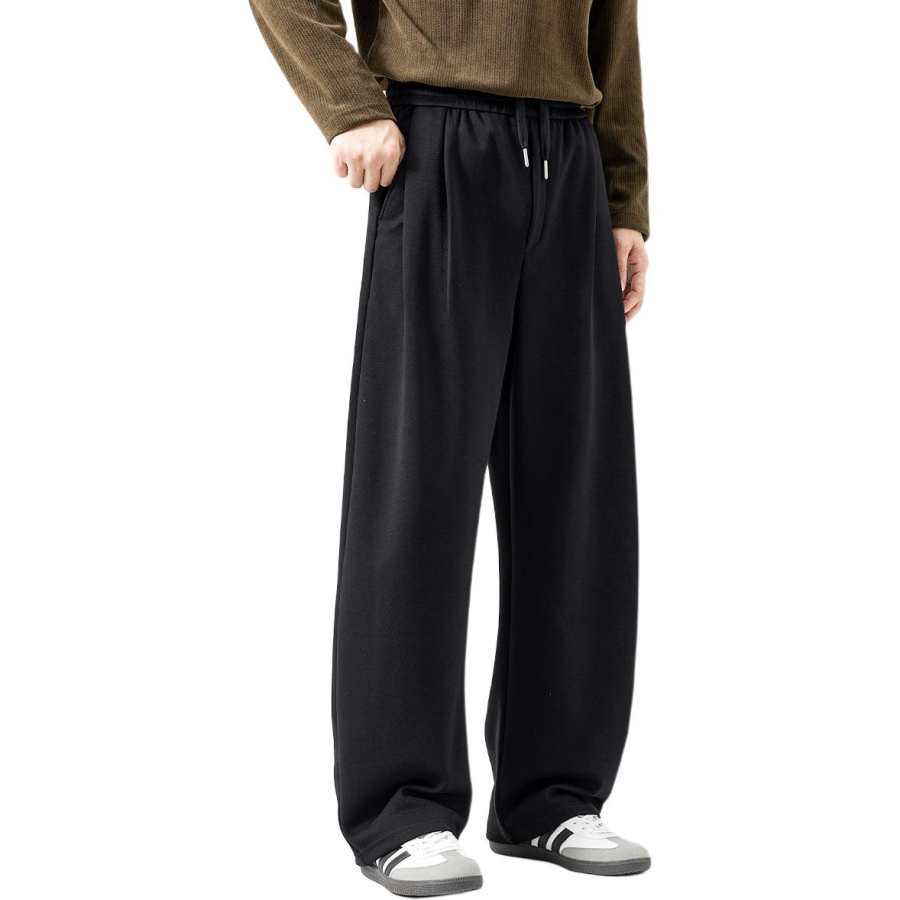 Hodo Casual Pants Men's Thickened Wide Leg Pants