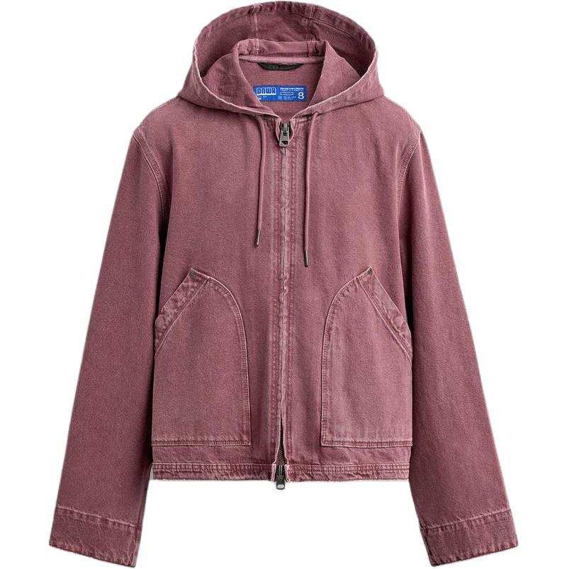 ZARA Jackets Men's Washed Pink Hooded Moderate Other