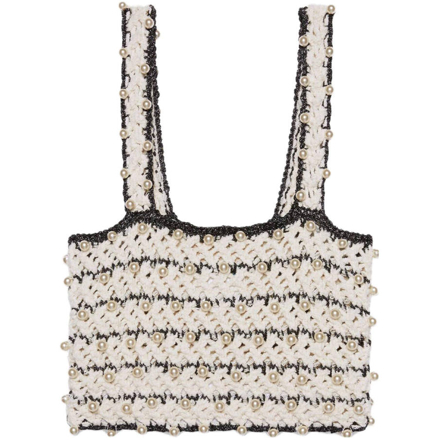 GUCCI Tank Tops Women's Ecru Straight Fit