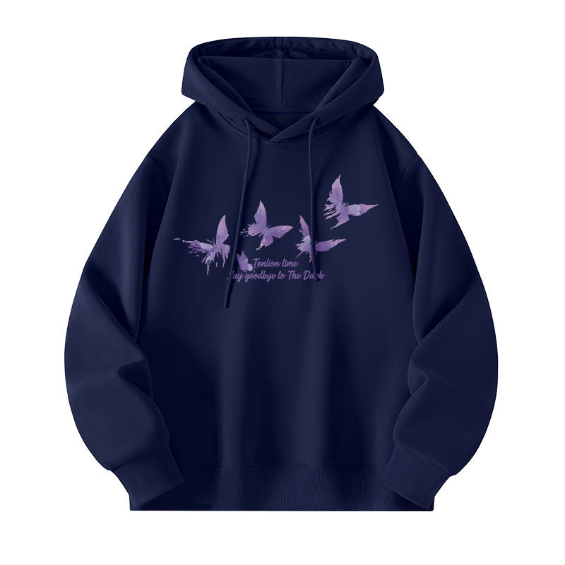 Tonlion Sweatshirts Unisex Hooded Moderate Regular