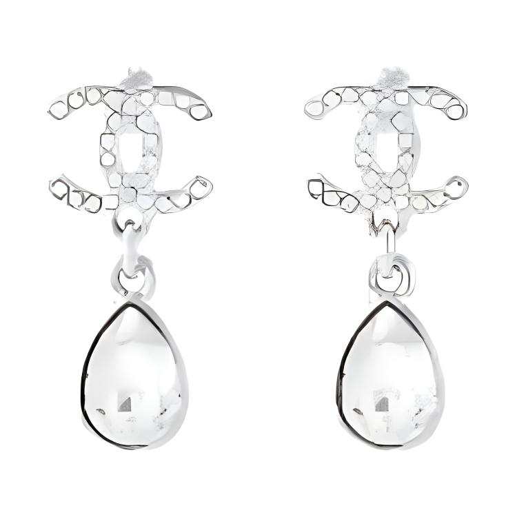 CHANEL CHANEL Clear Quartz Earrings Women's