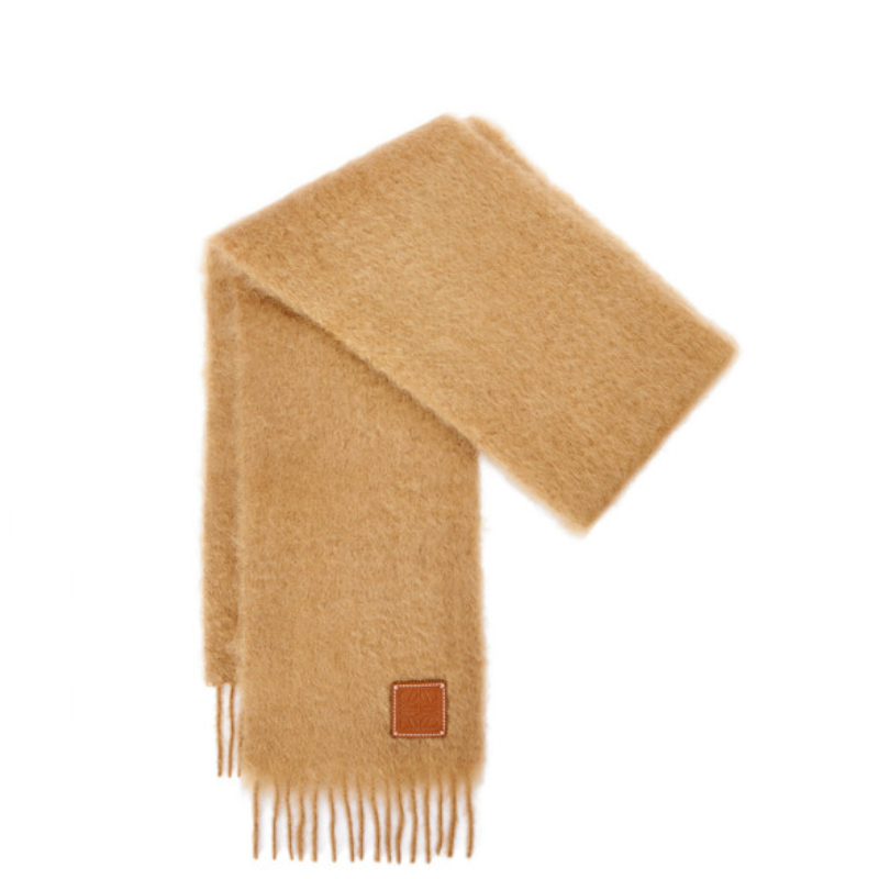 LOEWE LOEWE Logo Patch Fringed Scarf