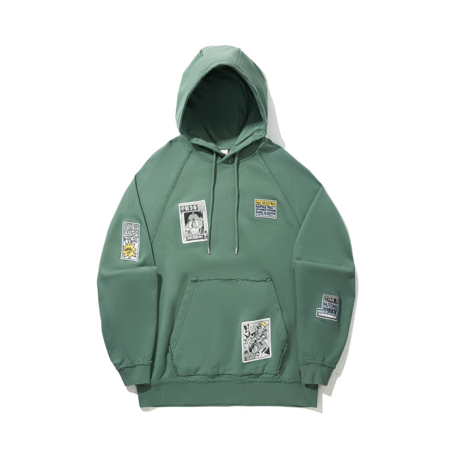 Li-Ning Li Ning Sweatshirts Men's Cool Spring Green Hooded Moderate