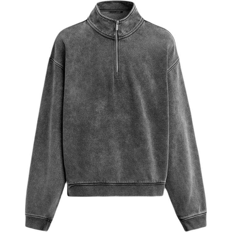 ZARA Sweatshirts Men's Light Gray Turtleneck Moderate