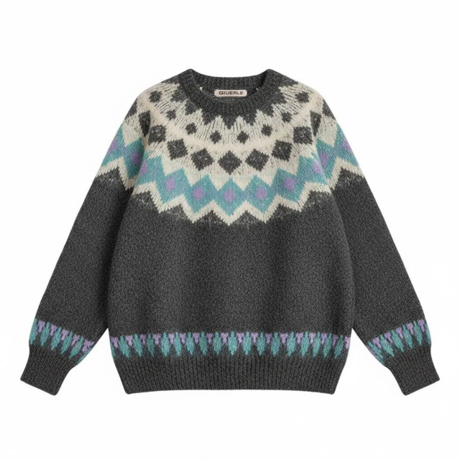 Qiuerle Knitwear Women's Crew Neck Moderate