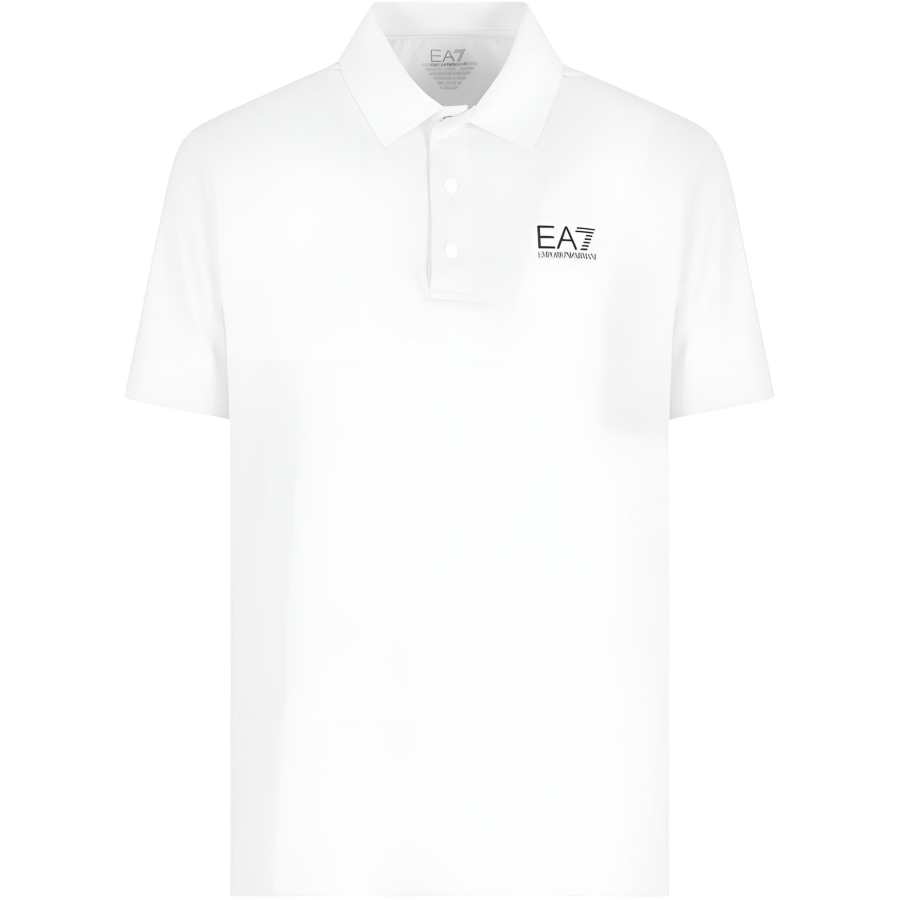 EMPORIO ARMANI EA7 SS25 Polo Shirt Slim Fit Men's White