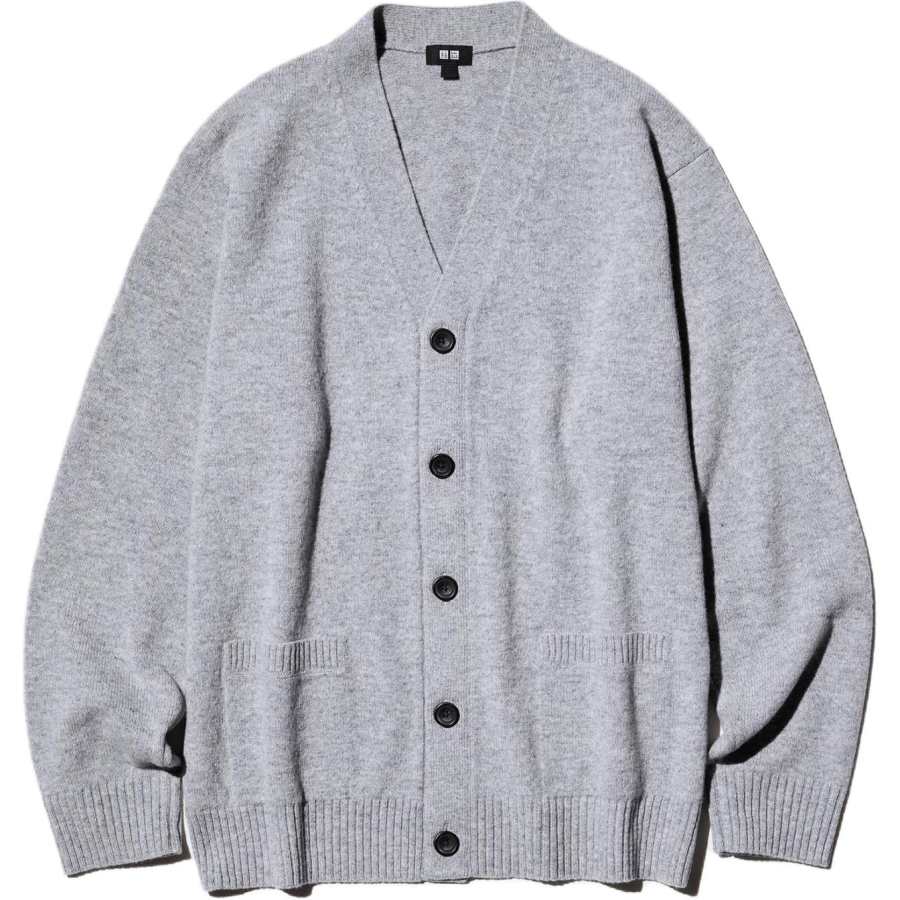 UNIQLO Knitwear Unisex Gray V Neck Moderate