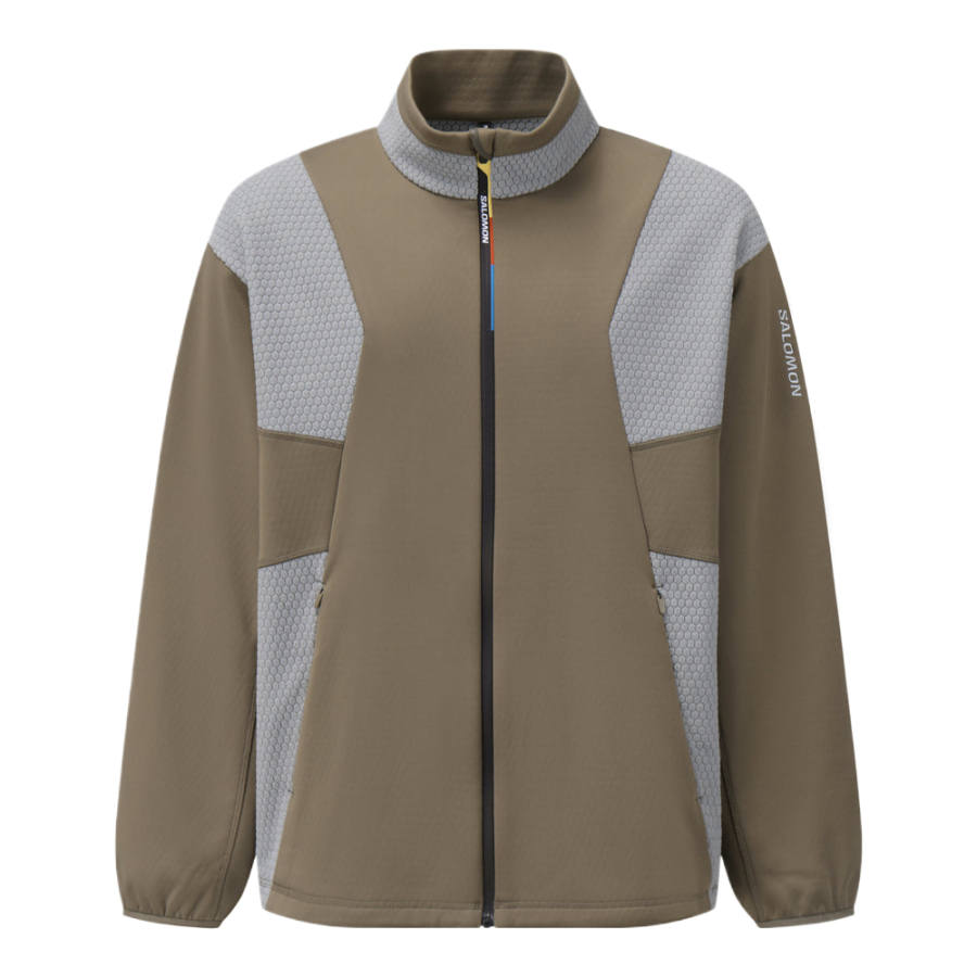 SALOMON UNI Jackets Unisex Mocha Stand Collar Moderate Straight Fit