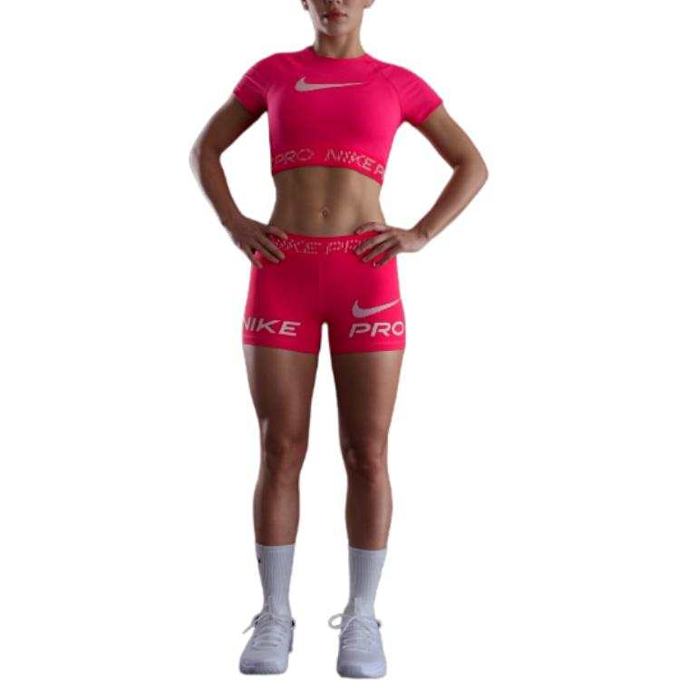 Nike Nike Pro Women's Dri-FIT Short-Sleeve Cropped Graphic Top