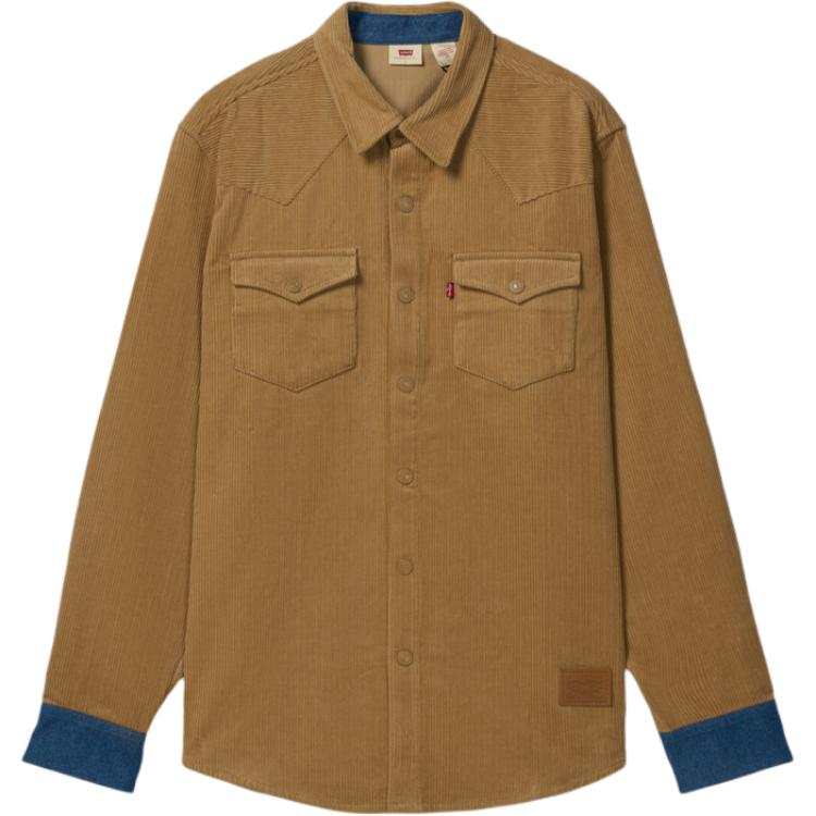 Levis Levis Shirts Men's Khaki Lapel Moderate