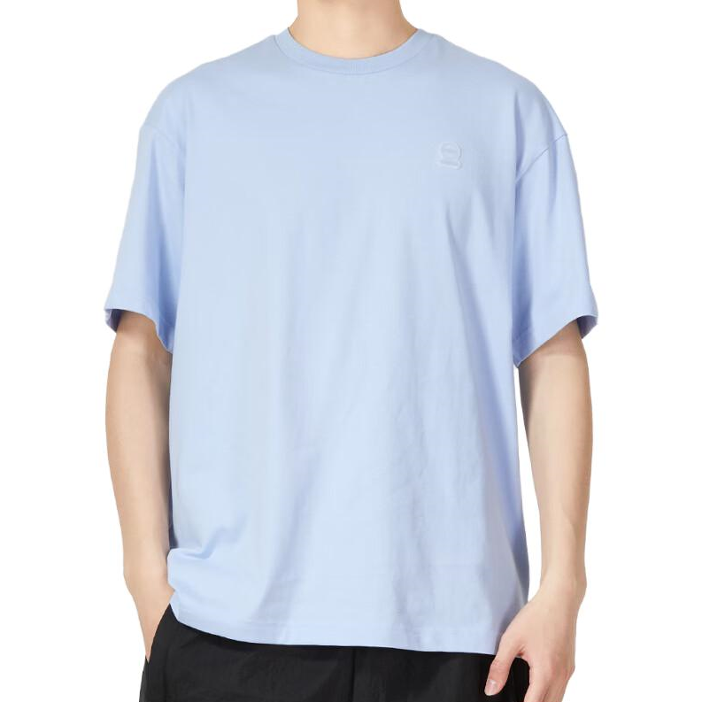 Adidas Adidas T Shirts Men's Sky Blue Crew Neck Moderate