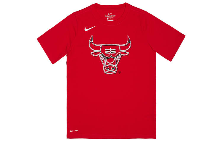 Nike Nike Chicago Bulls Crew Neck Pullover, Short Sleeved T Shirts Red Teenagers