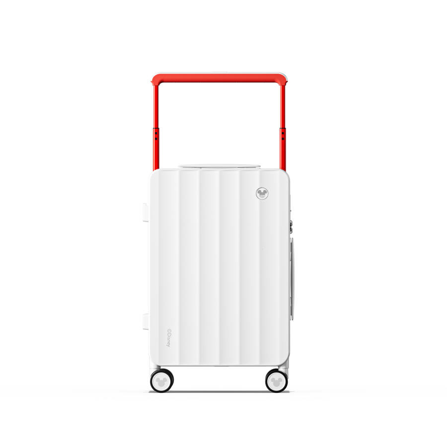 Disney Mickey Mouse PC Trolley Bag Unisex Color Block Pearl White