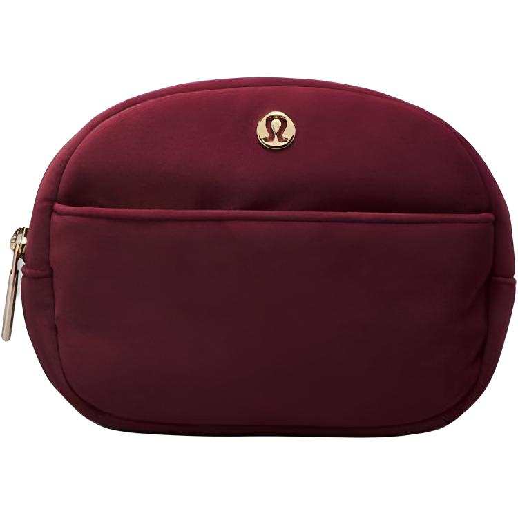 Lululemon Go Getter Fleece Fabric Travel Storage Bag Women's Wine Berry