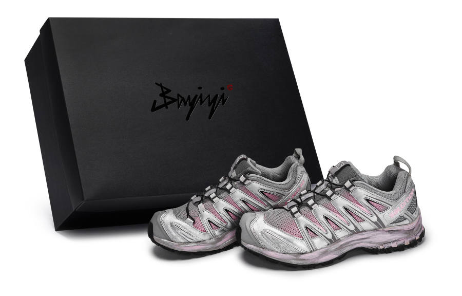 SALOMON XA PRO 3D Abrasion Resistant Low top Running Shoes Unisex Gray Pink Silver