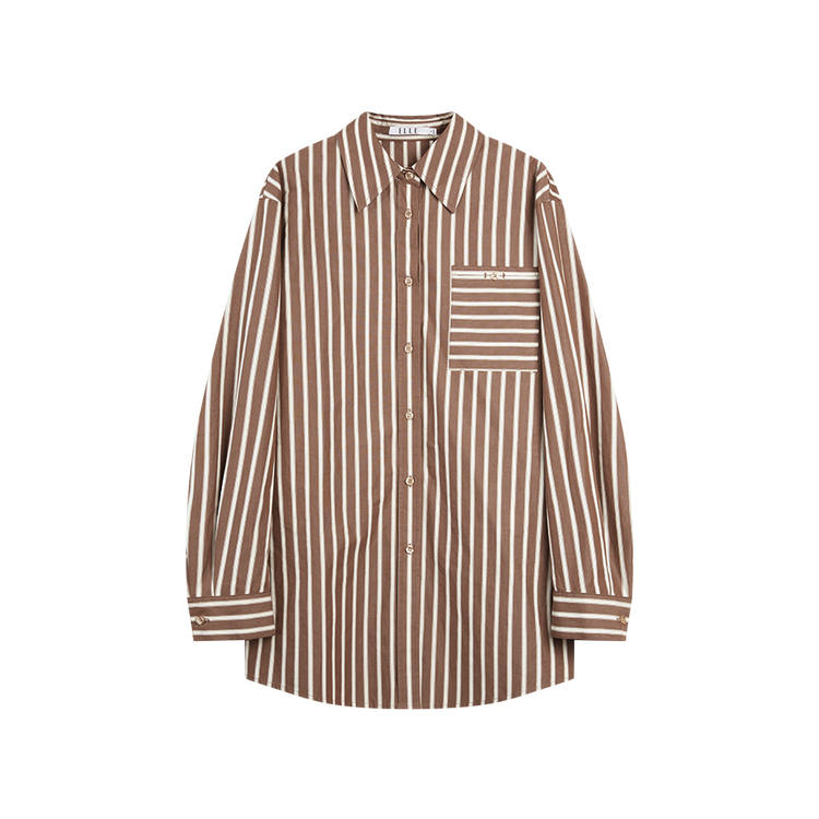 ELLE ELLE Shirts Women's Coffee Lapel