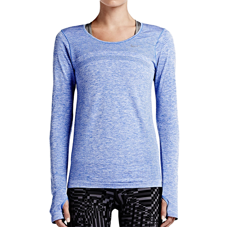 Nike Nike Dri Fit T Shirts Women's Purple Crew Neck Moderate