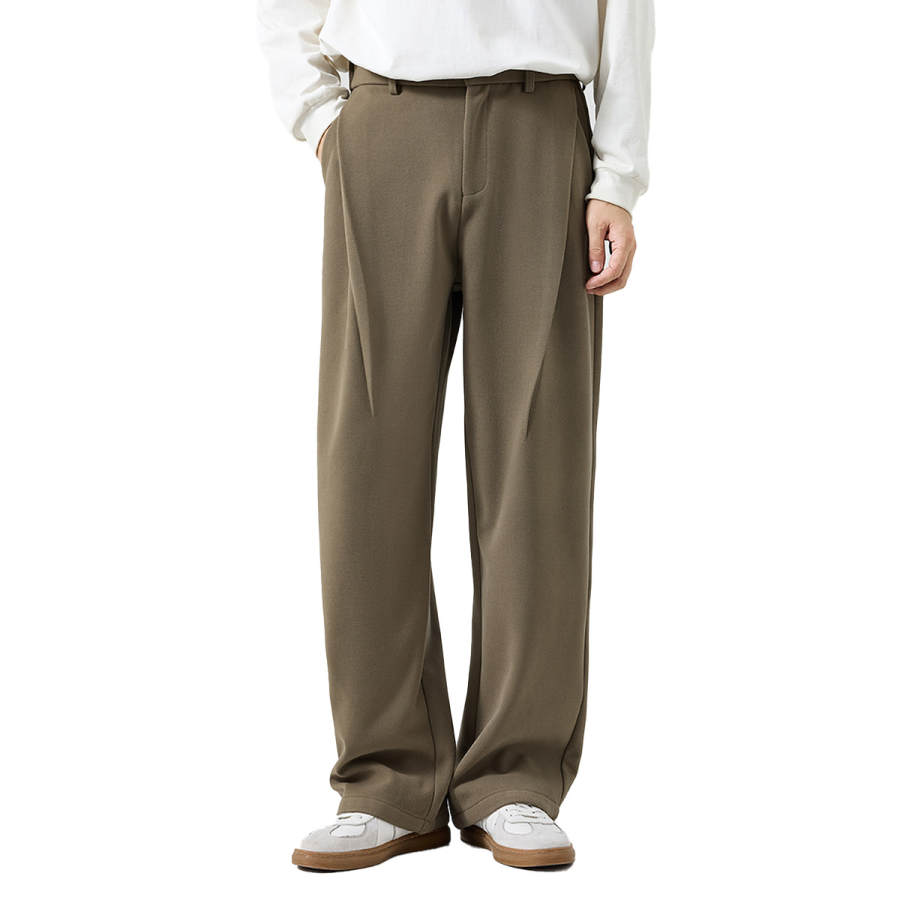 Hodo Casual Pants Men's Thickened Straight Fit Pants