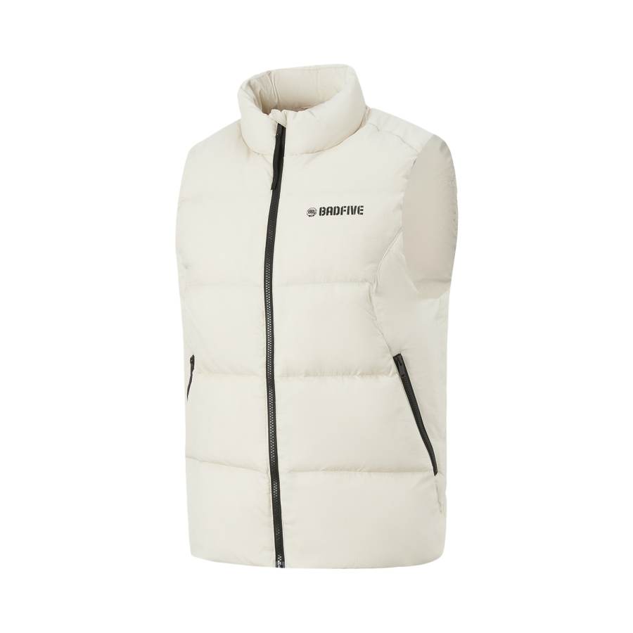 Li-Ning Li Ning Down Vests Men's Gravel White Gray Stand Collar Moderate