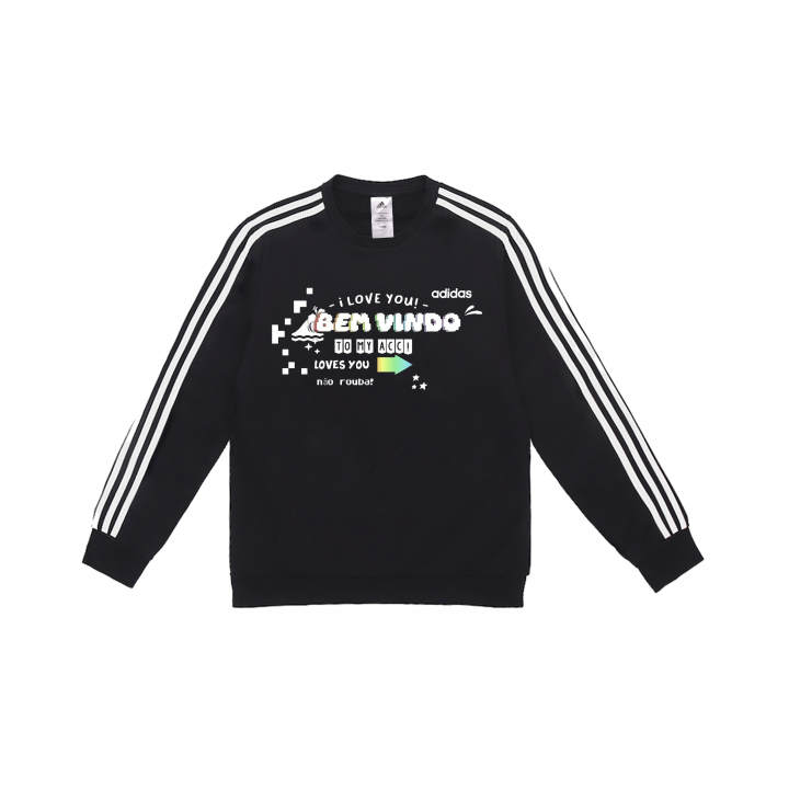 Adidas Adidas Sweatshirts Men's Black Crew Neck Moderate Regular