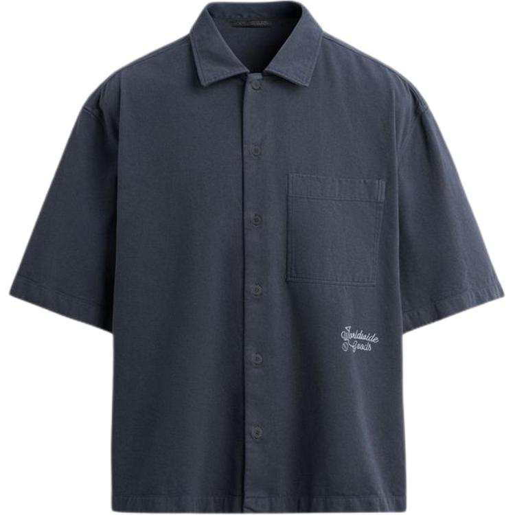 ZARA ZARA Shirts Men's Bright Blue Lapel Moderate