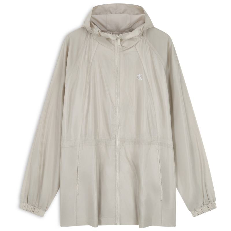 Calvin Klein Jackets Women's PD7 Khaki Beige Hooded Moderate Other
