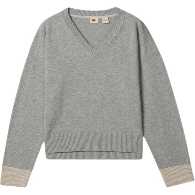 Levis Sweaters Women's Gray V Neck Moderate Other