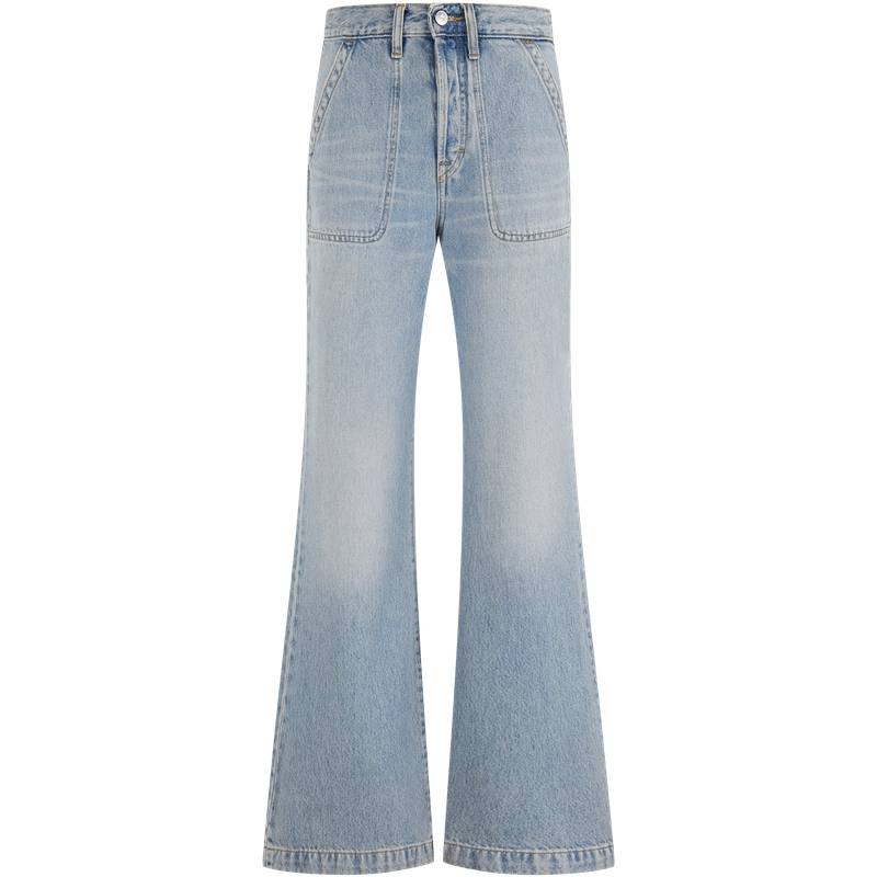 Tommy Hilfiger Jeans Women's Denim Blue 1AB Moderate Straight Fit Pants