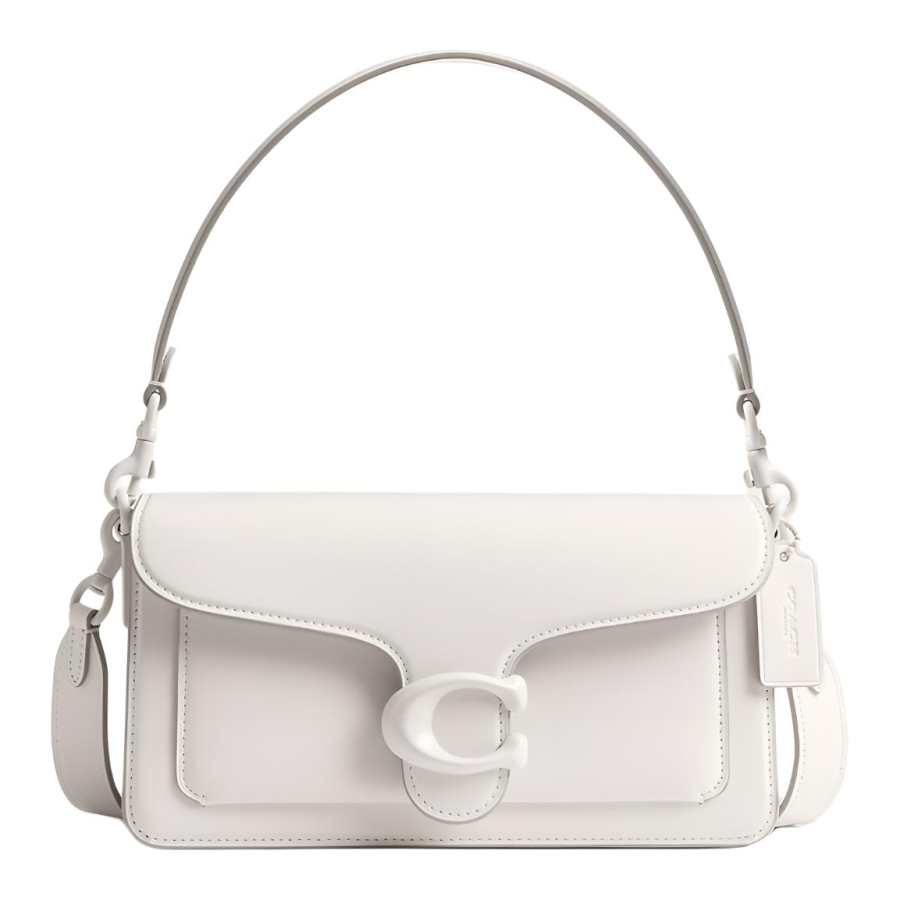 COACH Tabby Suede Leather One Shoulder Handbag Medium Women's Chalk