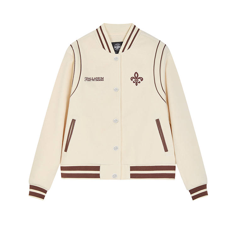 Palladium Cropped Coats Women's Vanilla Ice Baseball Collar Moderate