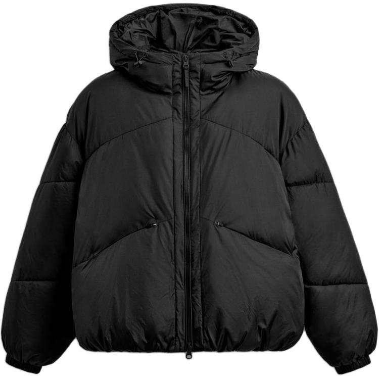 ZARA Puffer Jackets Men's Black Hooded Moderate Puffer Jacket