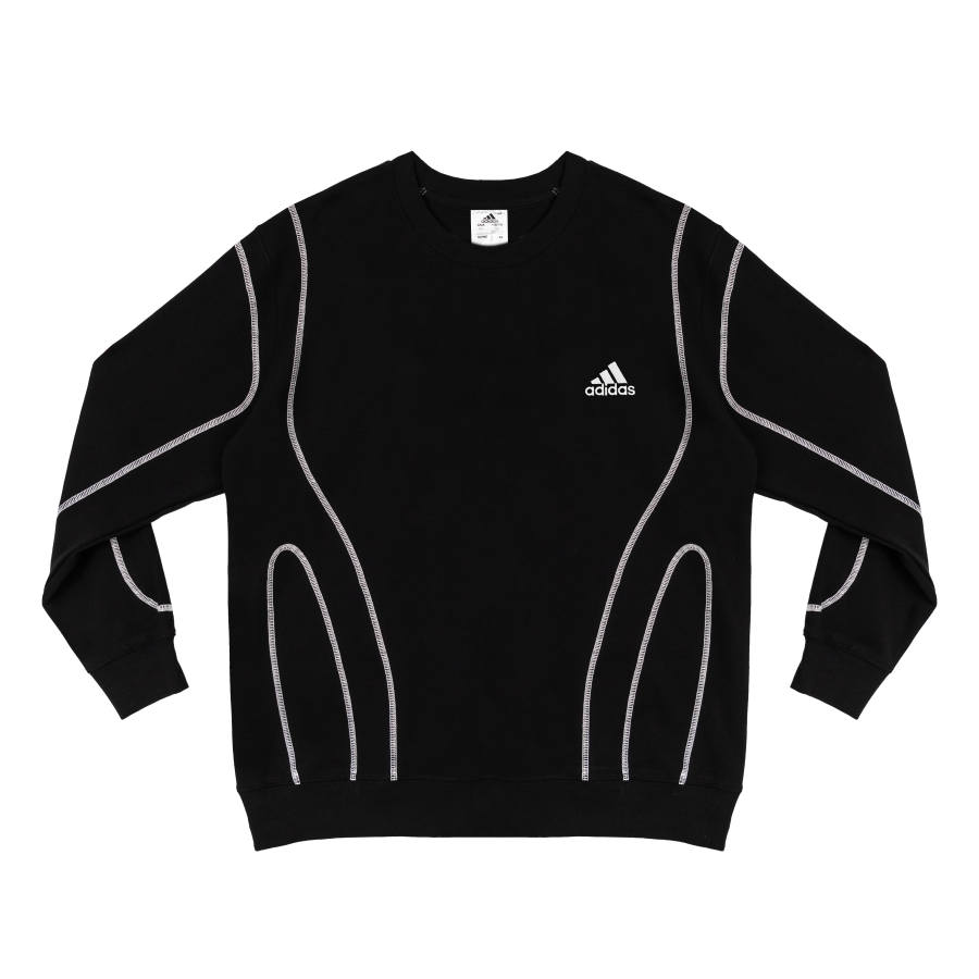 Adidas Adidas Sweatshirts Unisex Black Crew Neck Moderate Regular