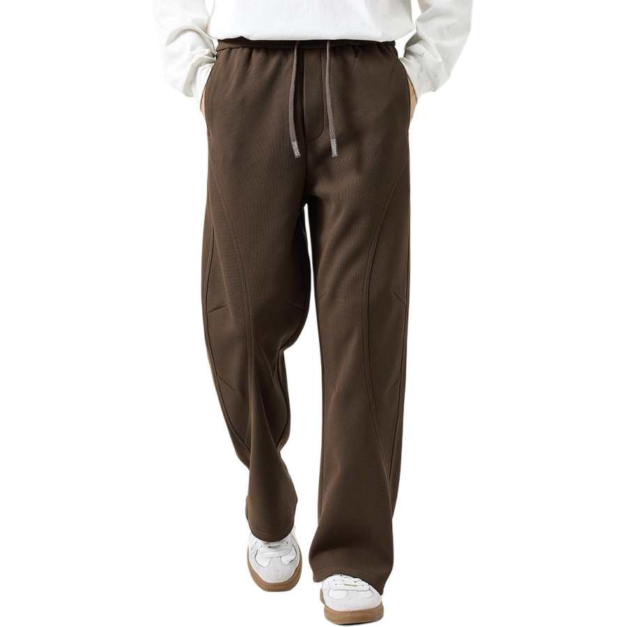 Hodo Casual Pants Men's Thickened Straight Fit Pants