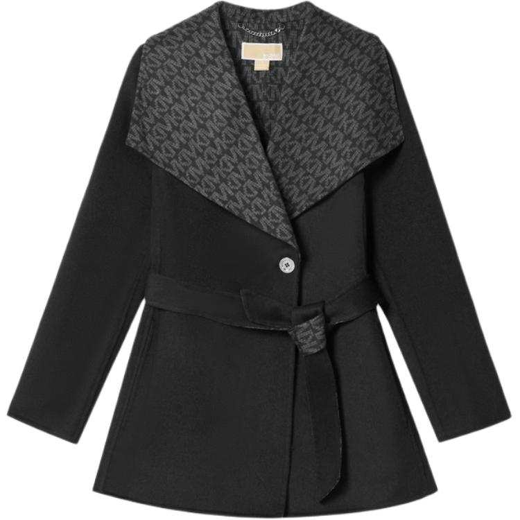 MICHAEL KORS Coats Women's Black Lapel Moderate
