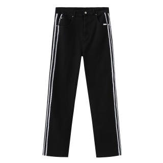 UNKNOWTAL Jeans Unisex Black Thin Straight Fit Pants