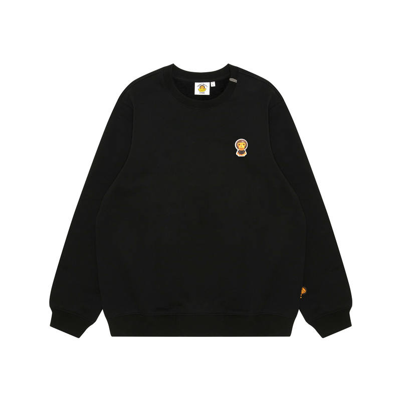 Aape Sweatshirts Women's Black BKX Crew Neck Moderate Other