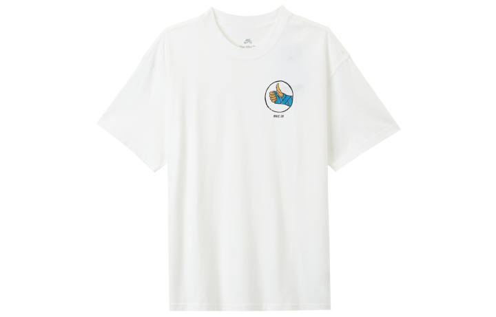 Nike Nike SB T Shirts Men's White Crew Neck Moderate Straight Fit