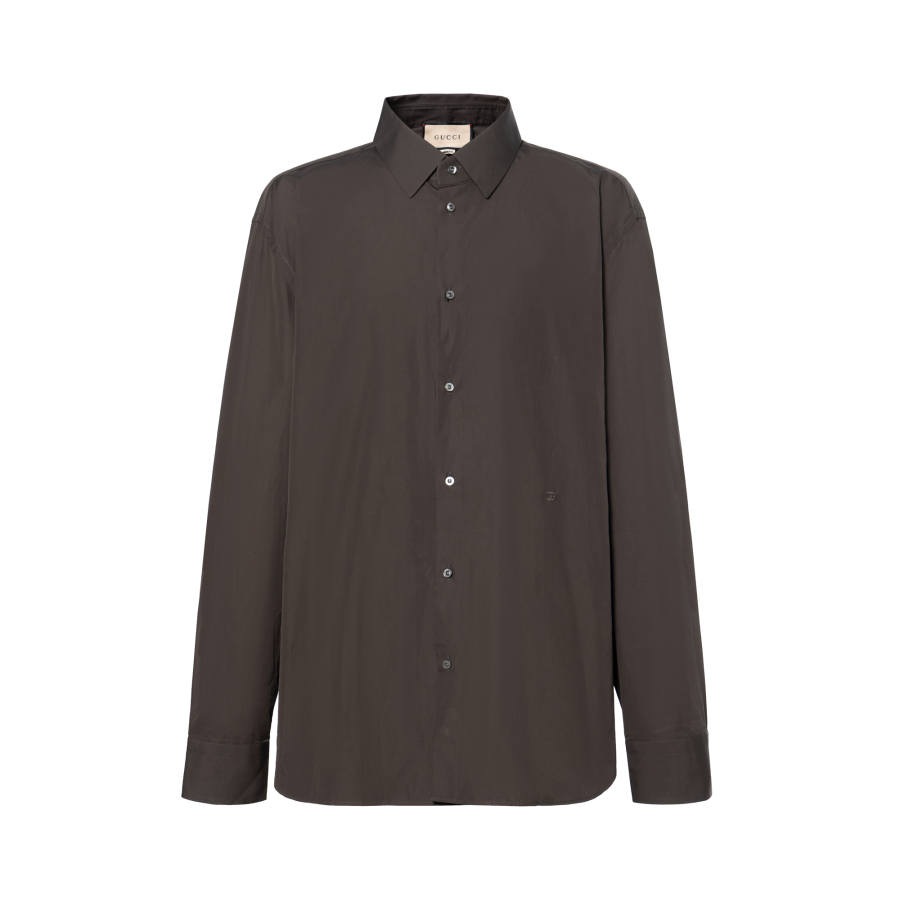 GUCCI SS22 Shirt Men's Dark Coffee