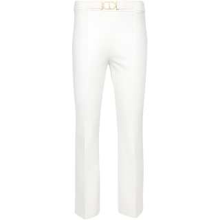 Twinset logo-plaque straight-leg trousers