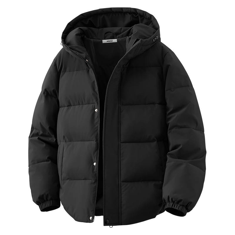 MINISO MINISO Puffer Jackets Unisex Hooded Thickened Quilted Padded Jacket
