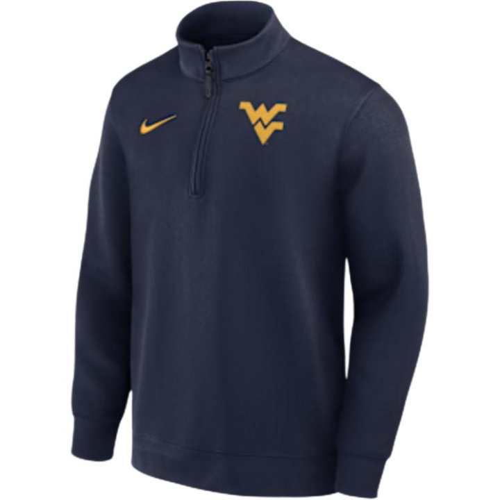 Nike Nike West Virginia Coaches Men's Nike Dri FIT College Long Sleeve 1/2 Zip Top