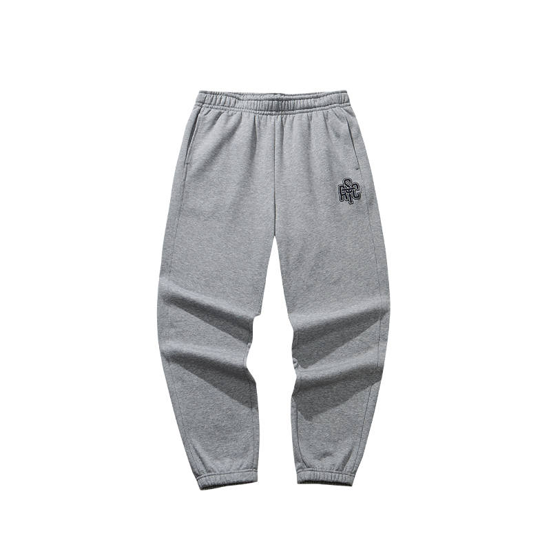 ANTA Knitted Sweatpants Men's Light Gray Thickened Sweatpants