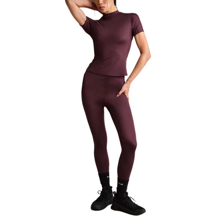 Nike NikeSKIMS Shine Women's Mock-Neck Short-Sleeve Top