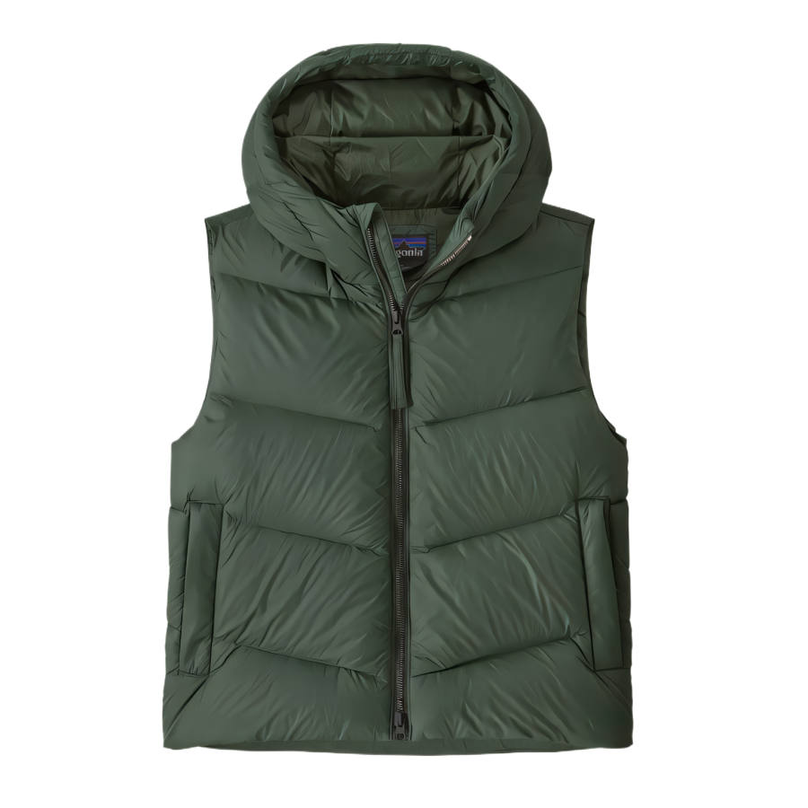 Patagonia Down Vests Women's Green Hooded Moderate Other