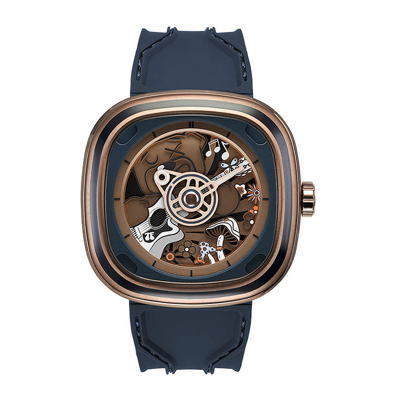 SEVENFRIDAY T Riley Music Mechanical Movement Unisex Watch Gold Dial