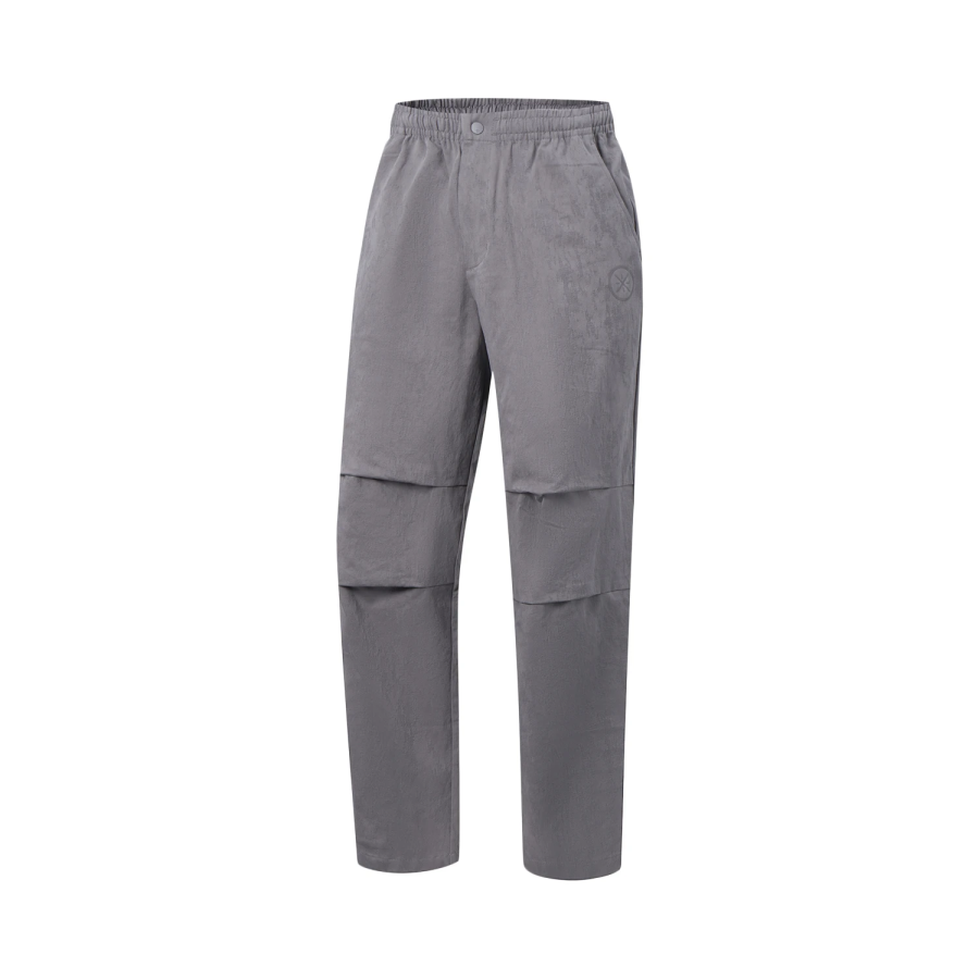 Li-Ning Li Ning Casual Pants Men's Carbon Gray Purple Moderate Straight Fit Pants