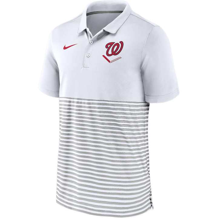 Nike Nike Washington Nationals Home Plate Striped Men's Nike Mlb Polo