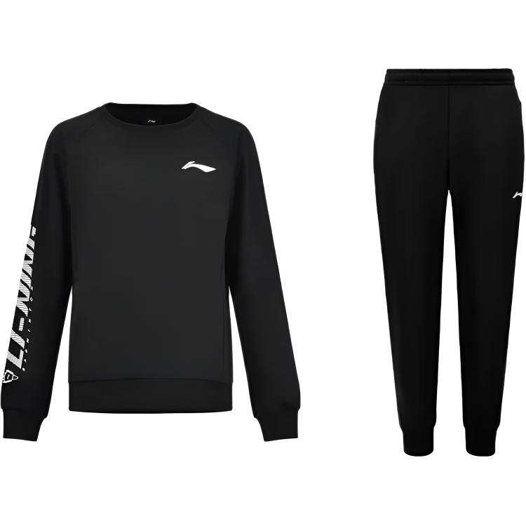 Li-Ning Li Ning Sweatshirt Set Unisex Black