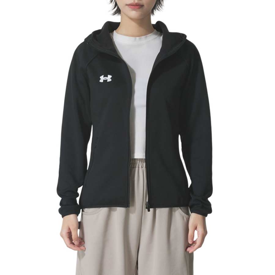 Under Armour Jackets Women's Black Hooded Non Detachable Moderate Other
